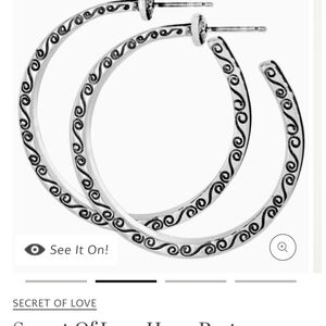 Brighton Secret of Love Hoop Post earings